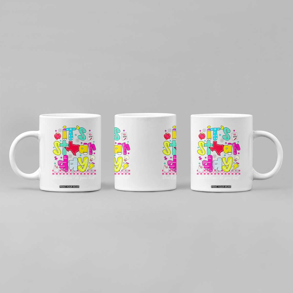 Groovy Texas STAAR Day Coffee Mug Don't Stress Do Your Best Teacher Student Motivation TS02 Print Your Wear