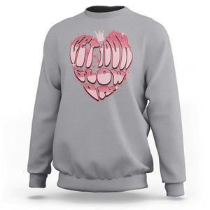 Retro 70s 80s Sweatshirt Get Your Glow On GLow Party Retro 70s 80s Graffiti Heart Shape TS02 Sport Gray Print Your Wear