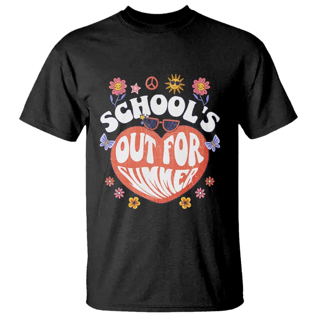 Summer Break T Shirt Retro Last Day of School's Out For Summer Teacher Boys Girls TS02 Black Print Your Wear