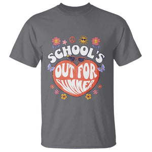 Summer Break T Shirt Retro Last Day of School's Out For Summer Teacher Boys Girls TS02 Charcoal Print Your Wear