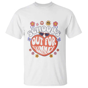 Summer Break T Shirt Retro Last Day of School's Out For Summer Teacher Boys Girls TS02 White Print Your Wear