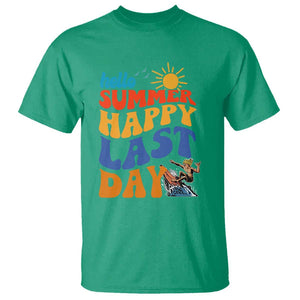 Summer Break T Shirt Happy Last Day of School Teacher Student Hello Summer TS02 Irish Green Print Your Wear