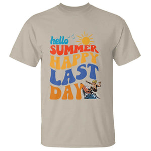 Summer Break T Shirt Happy Last Day of School Teacher Student Hello Summer TS02 Sand Print Your Wear