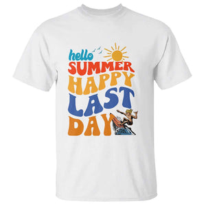 Summer Break T Shirt Happy Last Day of School Teacher Student Hello Summer TS02 White Print Your Wear