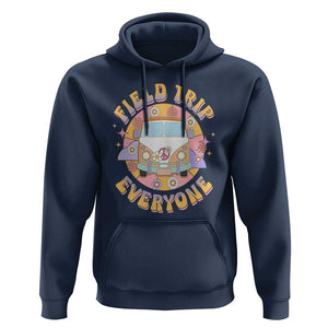 Summer Break Hoodie Field School Trip Anyone Groovy School Bus Driver Hippie Bus TS02 Navy Print Your Wear