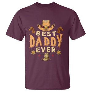 Horse Dad T Shirt Best Daddy Ever Retro Western Cowboy Style TS02 Maroon Print Your Wear