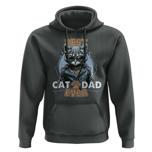 Best Cat Dad Ever Hoodie Cool Cat Lovers Father's Day TS02 Dark Heather Print Your Wear