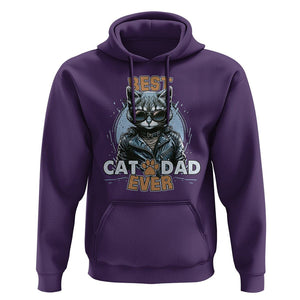 Best Cat Dad Ever Hoodie Cool Cat Lovers Father's Day TS02 Purple Print Your Wear