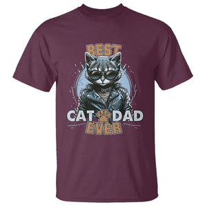 Best Cat Dad Ever T Shirt Cool Cat Lovers Father's Day TS02 Maroon Print Your Wear