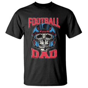 Football Dad T Shirt Skull With Helmet Rugby Father's Day TS02 Black Print Your Wear