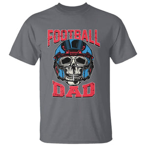 Football Dad T Shirt Skull With Helmet Rugby Father's Day TS02 Charcoal Print Your Wear