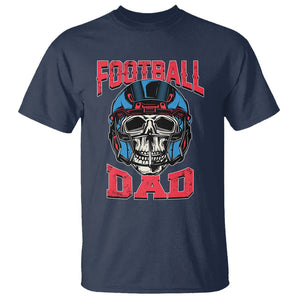 Football Dad T Shirt Skull With Helmet Rugby Father's Day TS02 Navy Print Your Wear