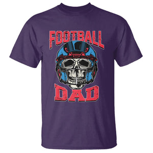 Football Dad T Shirt Skull With Helmet Rugby Father's Day TS02 Purple Print Your Wear