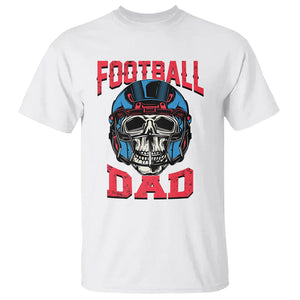 Football Dad T Shirt Skull With Helmet Rugby Father's Day TS02 White Print Your Wear