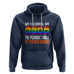 LGBT Mom Pride Hoodie My Children My Pride Vintage Periodic Table LGBT Flag TS02 Navy Printyourwear