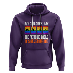 LGBT Mom Pride Hoodie My Children My Pride Vintage Periodic Table LGBT Flag TS02 Purple Printyourwear