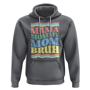 Retro Groovy Mama Hoodie Mama Mommy Mom Bruh Funny Mother's Day TS02 Charcoal Printyourwear