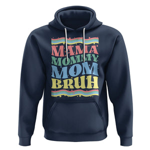 Retro Groovy Mama Hoodie Mama Mommy Mom Bruh Funny Mother's Day TS02 Navy Printyourwear