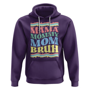 Retro Groovy Mama Hoodie Mama Mommy Mom Bruh Funny Mother's Day TS02 Purple Printyourwear