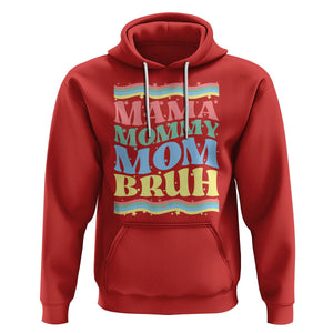 Retro Groovy Mama Hoodie Mama Mommy Mom Bruh Funny Mother's Day TS02 Red Printyourwear