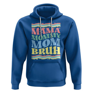 Retro Groovy Mama Hoodie Mama Mommy Mom Bruh Funny Mother's Day TS02 Royal Blue Printyourwear