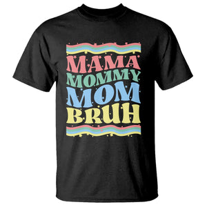 Retro Groovy Mama T Shirt Mama Mommy Mom Bruh Funny Mother's Day TS02 Black Printyourwear