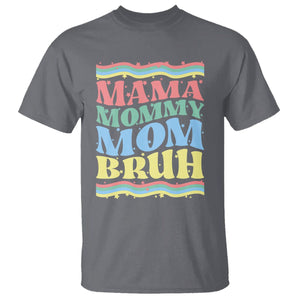 Retro Groovy Mama T Shirt Mama Mommy Mom Bruh Funny Mother's Day TS02 Charcoal Printyourwear