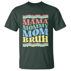 Retro Groovy Mama T Shirt Mama Mommy Mom Bruh Funny Mother's Day TS02 Dark Forest Green Printyourwear