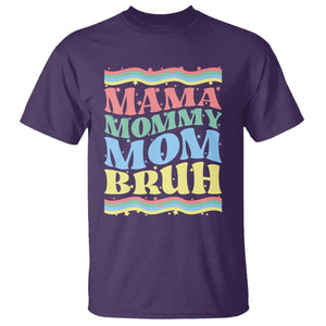 Retro Groovy Mama T Shirt Mama Mommy Mom Bruh Funny Mother's Day TS02 Purple Printyourwear