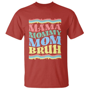 Retro Groovy Mama T Shirt Mama Mommy Mom Bruh Funny Mother's Day TS02 Red Printyourwear