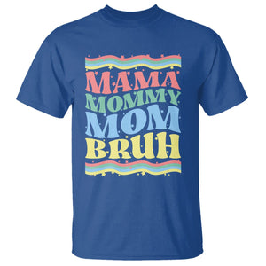 Retro Groovy Mama T Shirt Mama Mommy Mom Bruh Funny Mother's Day TS02 Royal Blue Printyourwear