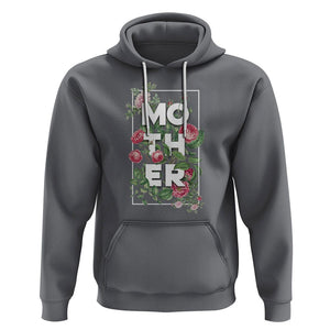 Floral Mom Hoodie Mother Flowers Carnations Mother's Day Gifts TS02 Charcoal Printyourwear