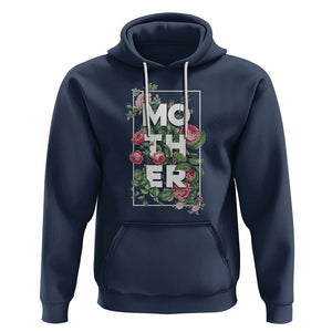 Floral Mom Hoodie Mother Flowers Carnations Mother's Day Gifts TS02 Navy Printyourwear