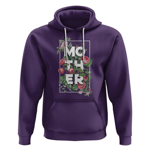 Floral Mom Hoodie Mother Flowers Carnations Mother's Day Gifts TS02 Purple Printyourwear