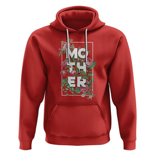 Floral Mom Hoodie Mother Flowers Carnations Mother's Day Gifts TS02 Red Printyourwear