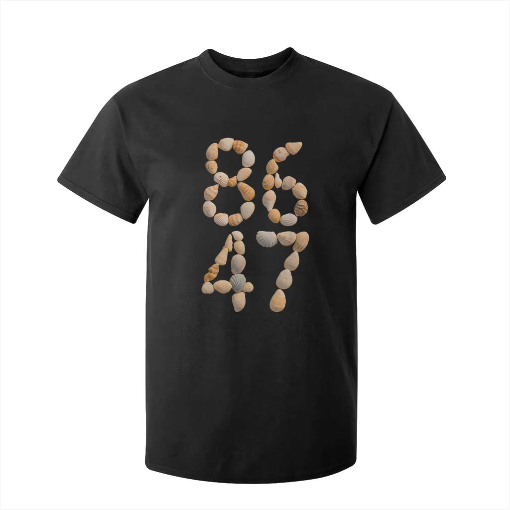 86 47 Seashell Subtle Summer Coastal Graphic T Shirt For Kid Viral Beach Walk Political Satire TS02 Black Print Your Wear
