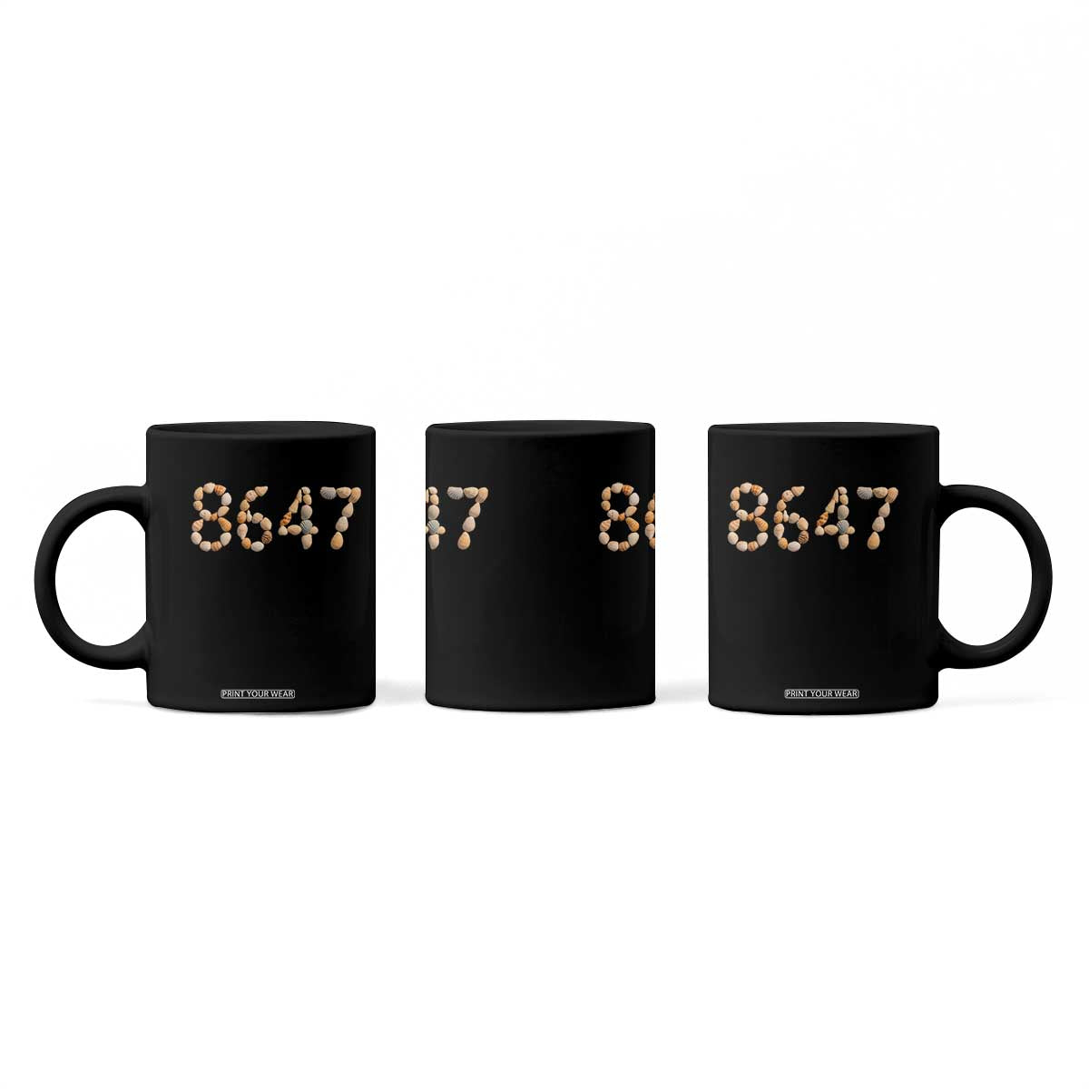 86 47 Seashell Beach Walk Graphic Coffee Mug Subtle Coastal Summer Political Satire TS02 Print Your Wear