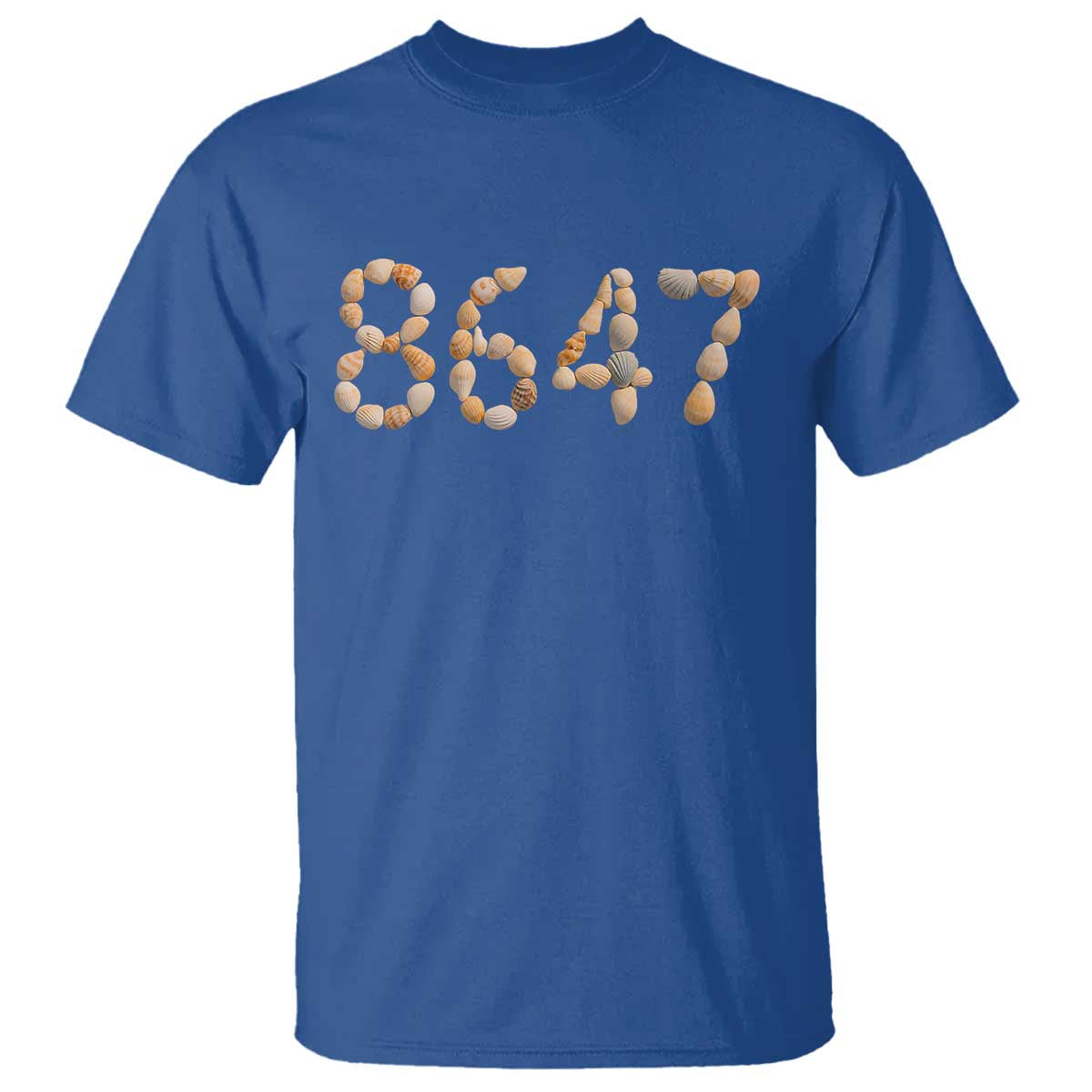 86 47 Seashell Beach Walk Graphic T Shirt Subtle Coastal Summer Political Satire TS02 Royal Blue Print Your Wear
