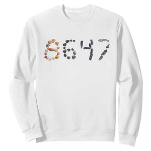 86 47 Seashell Graphic Subtle Summer Coastal Sweatshirt Viral 2026 Beach Walk Political Satire TS02 White Print Your Wear