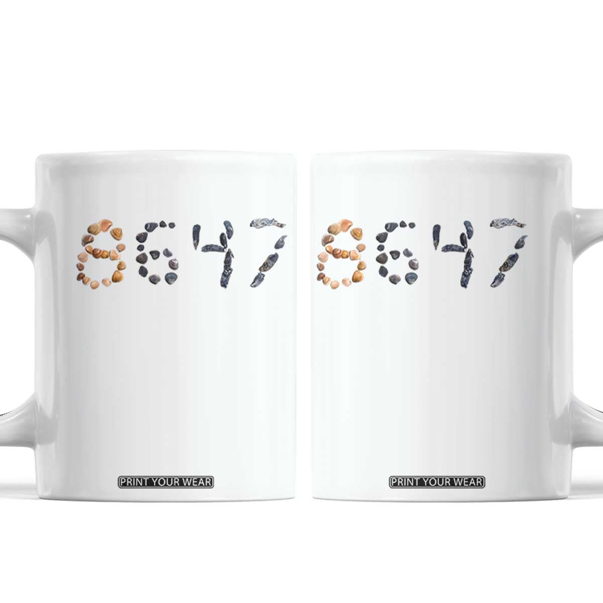 86 47 Seashell Graphic Subtle Summer Coastal Coffee Mug Viral 2026 Beach Walk Political Satire TS02 White Print Your Wear
