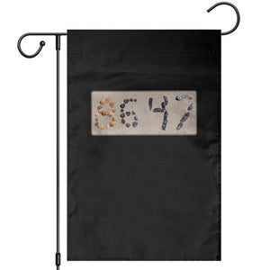 86 47 Seashell Beach Sand Graphic Garden Flag Subtle Coastal Summer Political Satire TS02 Black Print Your Wear