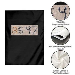 86 47 Seashell Beach Sand Graphic Garden Flag Subtle Coastal Summer Political Satire TS02 Print Your Wear
