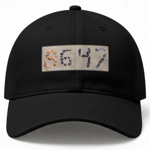 86 47 Seashell Beach Sand Graphic Baseball Cap Subtle Coastal Summer Political Satire TS02 Print Your Wear