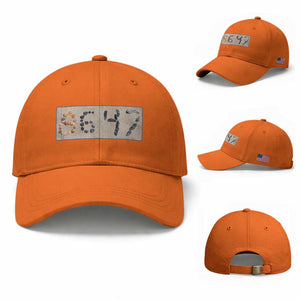 86 47 Seashell Beach Sand Graphic Baseball Cap Subtle Coastal Summer Political Satire TS02 Baseball Cap Universal Fit Orange Print Your Wear