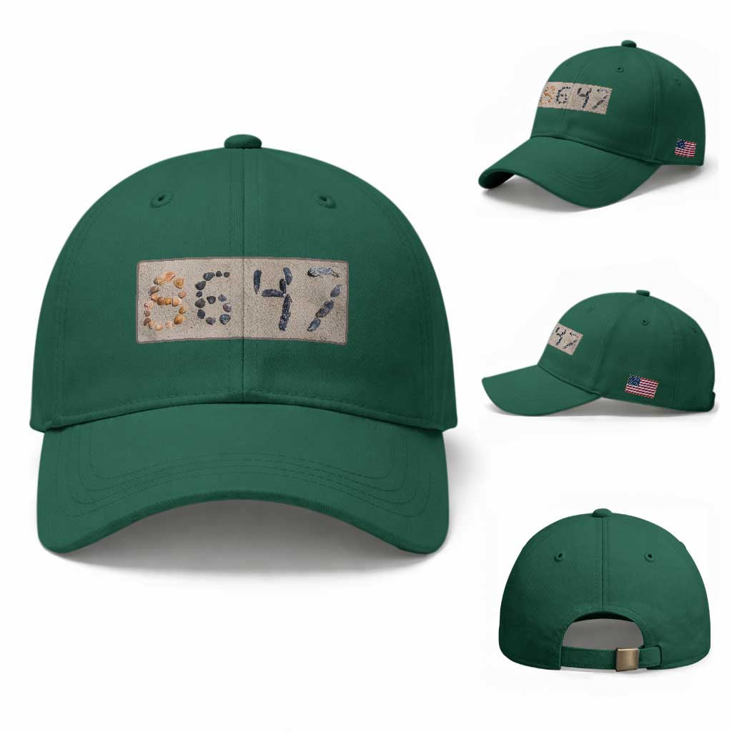 86 47 Seashell Beach Sand Graphic Baseball Cap Subtle Coastal Summer Political Satire TS02 Baseball Cap Universal Fit Irish Green Print Your Wear