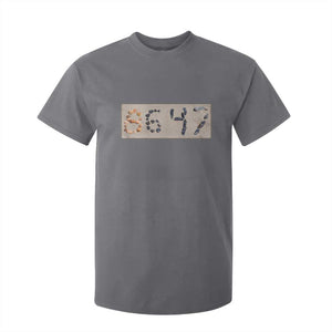 86 47 Seashell Beach Sand Graphic T Shirt For Kid Subtle Coastal Summer Political Satire TS02 Charcoal Print Your Wear