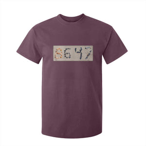 86 47 Seashell Beach Sand Graphic T Shirt For Kid Subtle Coastal Summer Political Satire TS02 Maroon Print Your Wear