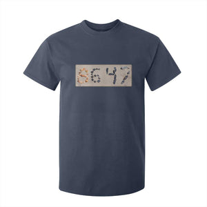 86 47 Seashell Beach Sand Graphic T Shirt For Kid Subtle Coastal Summer Political Satire TS02 Navy Print Your Wear