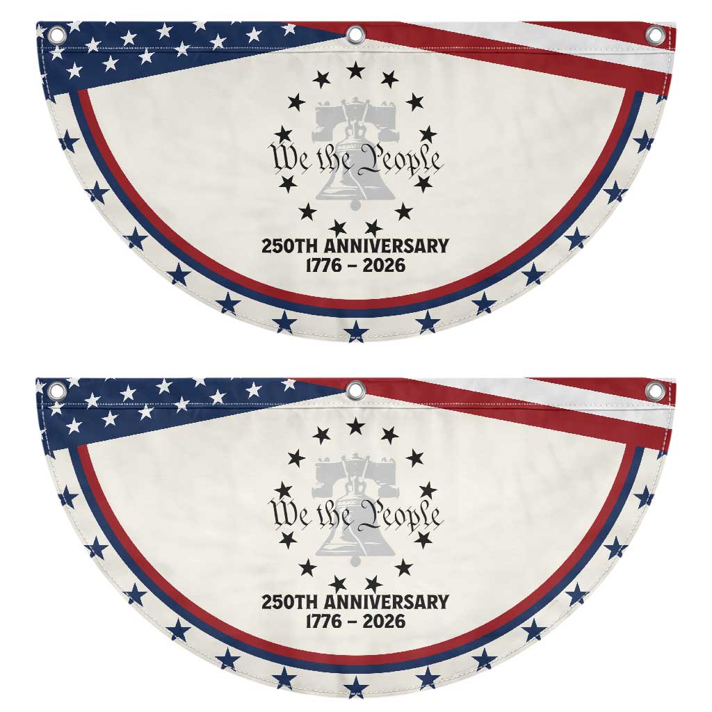 We The People 250th Anniversary Liberty Bell Patriotic Fan Flag USA 1776 to 2026 America Semiquincentennial Celebration TS02 2pcs pack Classic Beige Print Your Wear