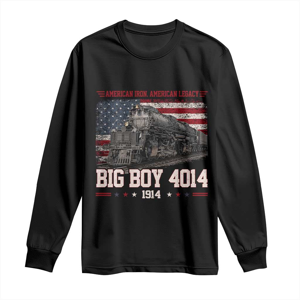 Vintage USA Steam Locomotive Patriotic Pride Long Sleeve Shirt American Iron American Legacy TS02 Black Print Your Wear